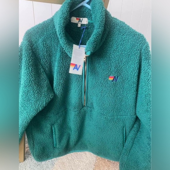 Aviator Nation Jackets & Blazers - NWT aviator nation teddy half zip jacket
